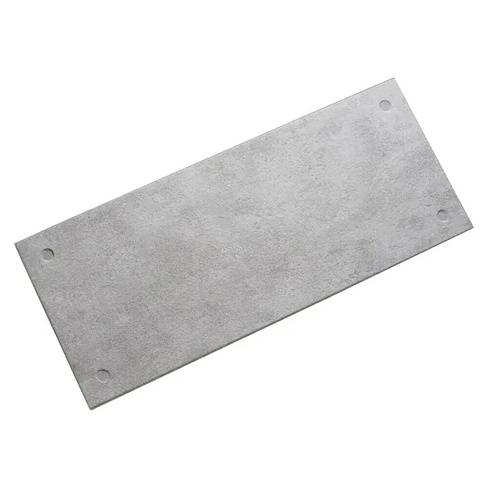Panel de pared Industrial - 120 x 50 cm, 2 ud. - Losa de hormigón gris con cuatro orificios de montaje, ideal para proyectos de construcción y diseño paisajístico.