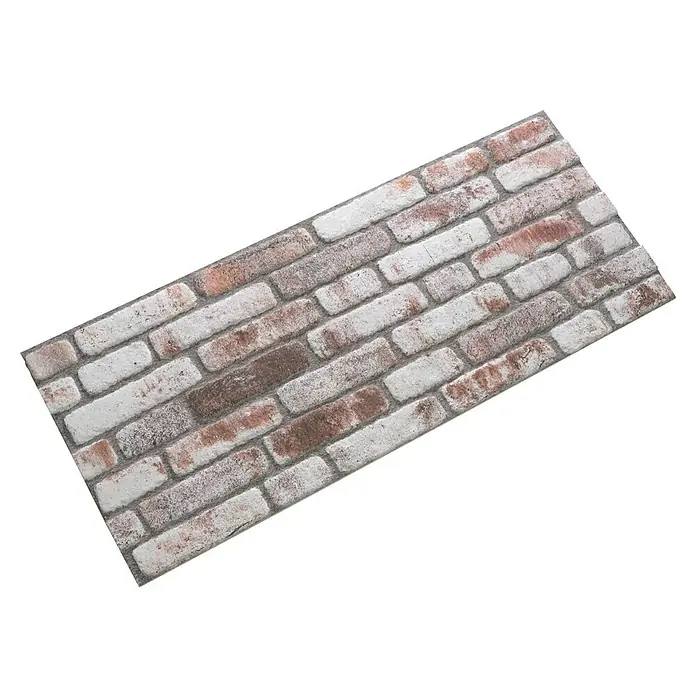 Panel de pared Ladrillo - 120 x 50 cm, 2 ud. - Primer plano de paneles decorativos de pared con apariencia de ladrillo y matices de color para un toque rústico.