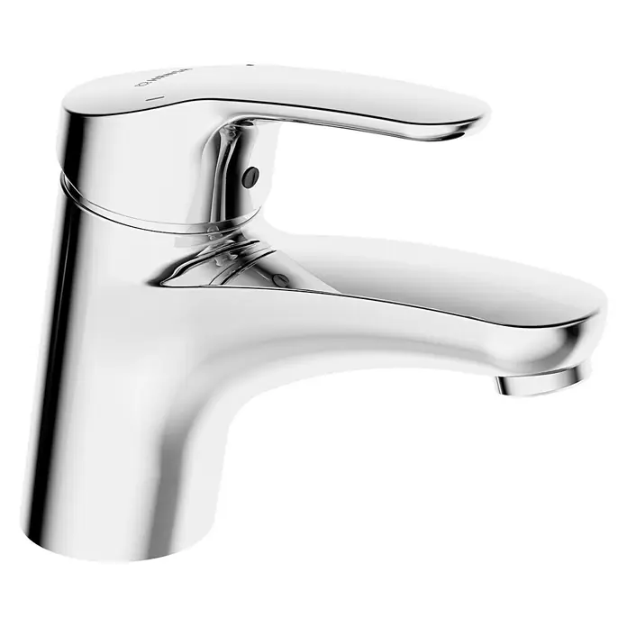 Hansa Mix Waschtischarmatur 2 - Wassersparend, Chrom, Glänzend - Glänzender Chrom-Wasserhahn für das Badezimmer, ideal für Waschbecken, mit modernem Design und präziser Wasserregulierung.