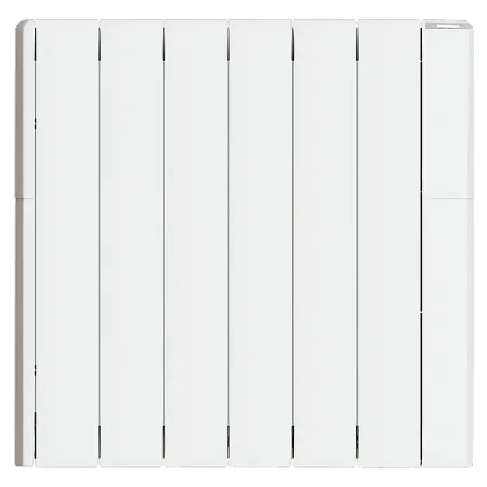 Corberó Emisor térmico Wifi - 1.000 W, Blanco, 9,5 x 57,5 x 58 cm, Fluido - Un radiador blanco con múltiples elementos, que garantiza una distribución eficiente del calor en la habitación.