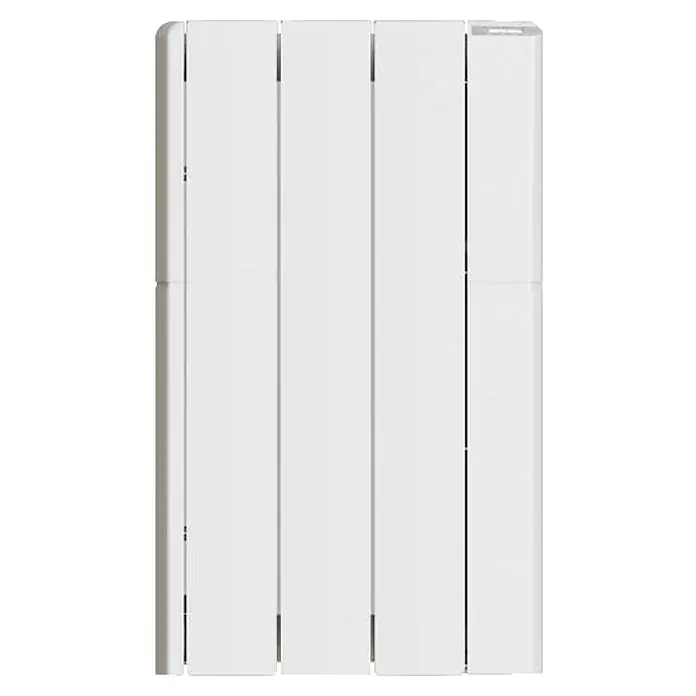 Corberó Emisor térmico WiFi - 500 W, Blanco, 9,5 x 33,3 x 58 cm, Fluido - Un radiador vertical blanco con un diseño elegante. Ideal para espacios de vida modernos y un suministro de calor eficiente, elegante y ahorra espacio.