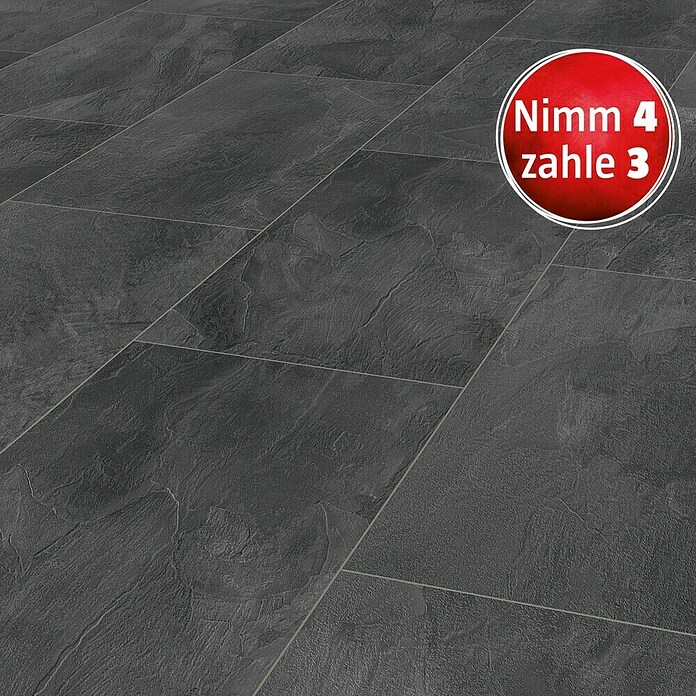 LOGOCLIC Ceramico Laminat Pearl Grey - 4 für 3 Aktion (638 x 330 x 8 mm, Fliese) | BAUHAUS