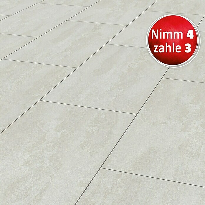 LOGOCLIC Ceramico Laminat Bright Powder - 4 für 3 Aktion (638 x 330 x 8 mm, Fliese) | BAUHAUS