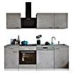 Respekta Singleküche Malia (Breite: 220 cm, Beton, Dekor Arbeitsplatte: Betonoptik) | BAUHAUS