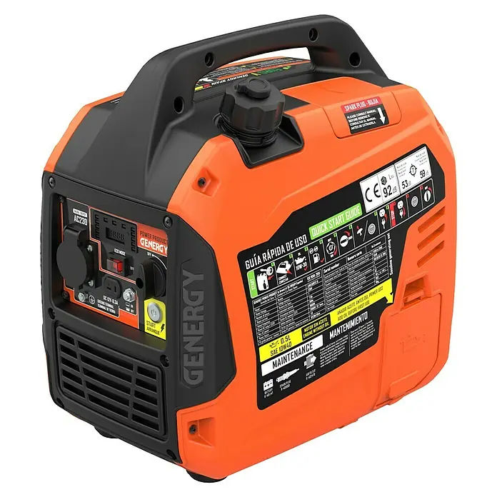 Genergy Generador Lanzarote - 1,8 kW, Volumen del depósito: 4 l, Consumo: 0,8 l/h - Generador portátil de Genergy, perfecto para uso versátil. Diseño compacto para fácil transporte.