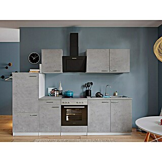 Respekta Keukenblok Malia Typ 2 (Breedte: 270 cm, Beton, Met elektrische apparatuur)