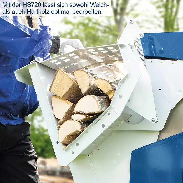 Scheppach Wippkreissäge HS720 - 4.500 W, Durchmesser Sägeblatt: 700 mm - Der HS720 Holzspalter ist ideal für die Bearbeitung von Weich- und Hartholz. Der Holzspalter verfügt über eine praktische Holzablage.