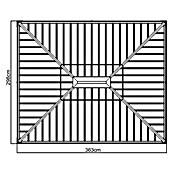 Sojag Pavillon Messina 10 x 12 (L x B: 363 x 298 cm)