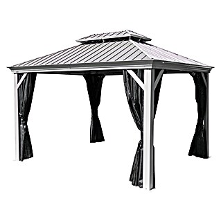 Sojag Standard-Pavillon Messina 10 x 12 (B x T: 363 x 298 cm, Farbe Gestell: Taupe, Aluminium)