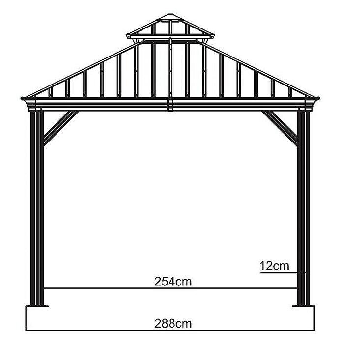 Sojag Pavillon Messina 10 x 12 (L x B: 363 x 298 cm)