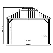 Sojag Pavillon Messina 10 x 12 (L x B: 363 x 298 cm)