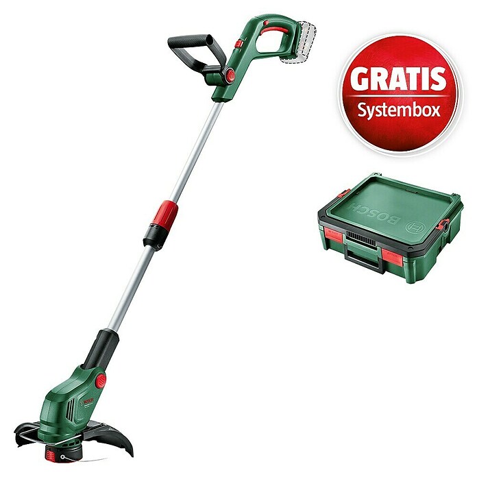 Bosch Power for All 18V Maschinenpaket (Akku-Rasentrimmer UniversalGrassCut 18V-26-500 & gratis Systembox) | BAUHAUS