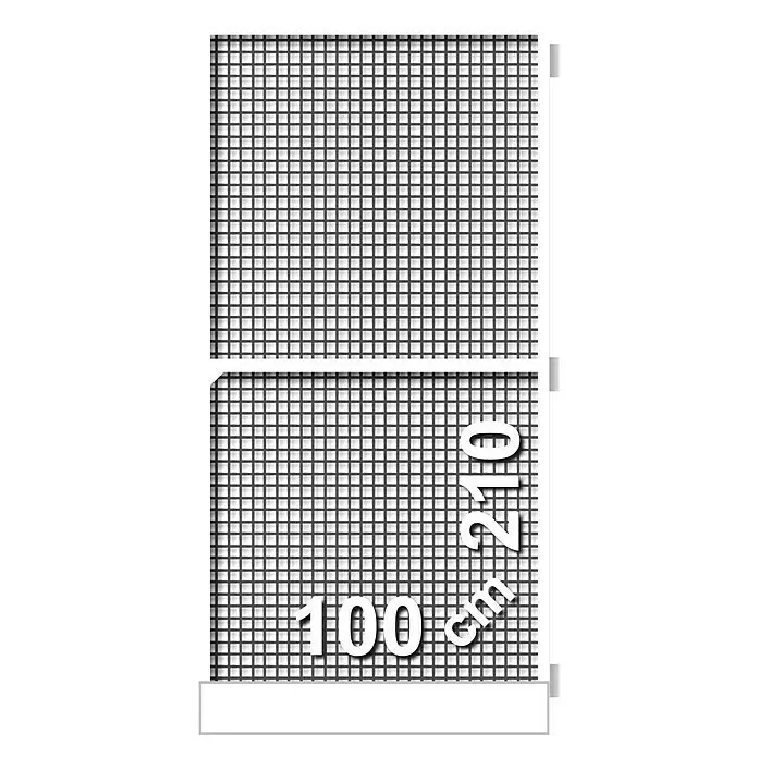 Schellenberg Insect Stop Insektenschutzfenster - B x H: 100 x 120 cm, Magnetisch anheften, Farbe Rahmen: Anthrazit - Weiß gerahmtes Fliegengitter mit grauem Netz, Maße 100x210 cm.