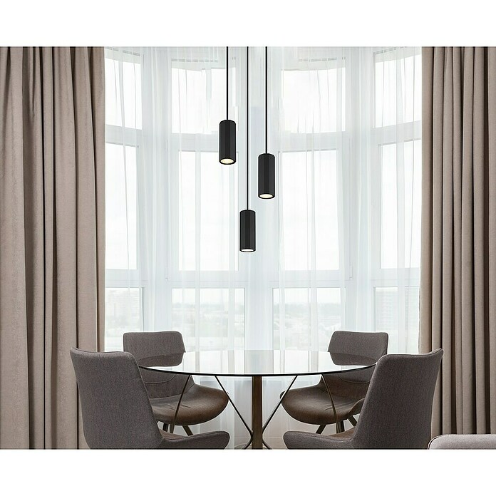 Globo James Lámpara colgante (25 W, Ø x Al: 20 x 120 cm, Negro) | BAUHAUS
