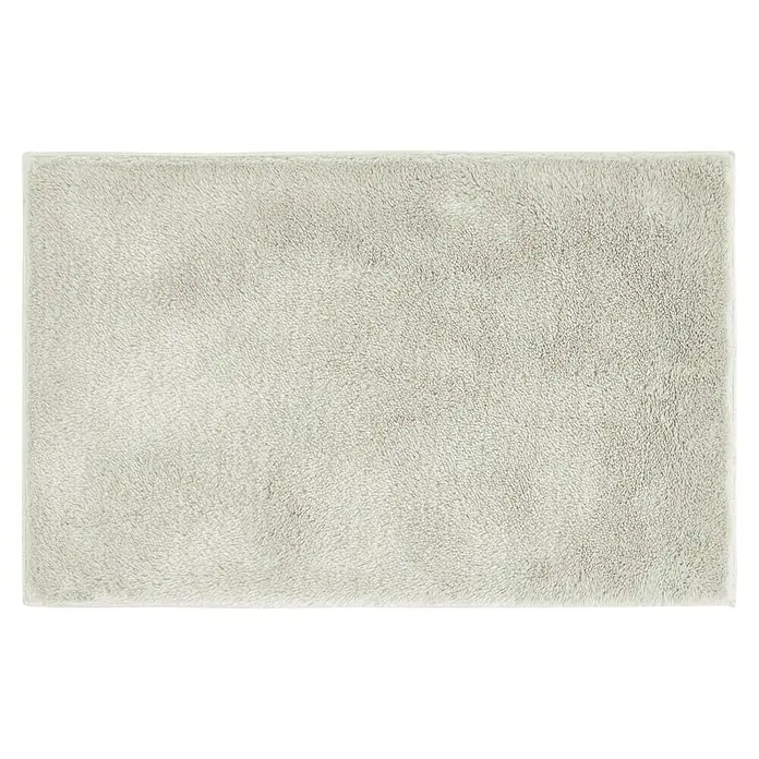 Badteppich Florida - 60 x 100 cm, Beige, 100% Polyester - Rechteckiger, hochfloriger Badteppich in schlichtem Grau mit weicher Textur und einer neutralen Farbgebung, ideal für jedes Badezimmer.