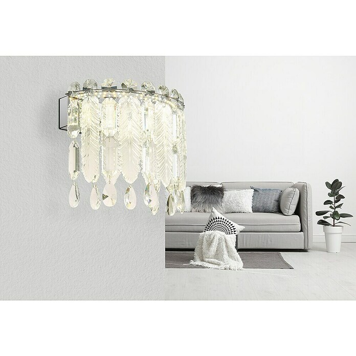 Globo Klunka Zidna LED svjetiljka  (12 W, D x Š x V: 10 x 28 x 24,5 cm, Srebrna, Topla bijela) | BAUHAUS