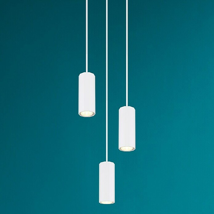 Globo James Lámpara colgante (25 W, Ø x Al: 20 x 120 cm, Blanco) | BAUHAUS