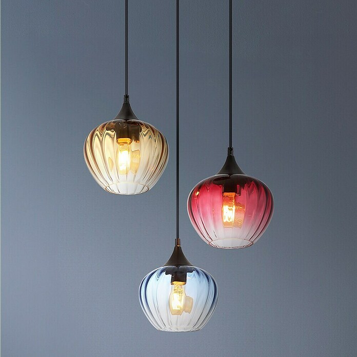 Globo LED viseća svjetiljka Sander  (60 W, Ø x V: 40 x 150 cm, Raznobojno, Crna) | BAUHAUS