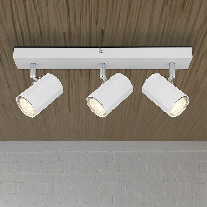 Globo James Regleta (25 W, L x An x Al: 39 x 6 x 14,5 cm, Blanco, GU10, Número de bombillas: 3 ud.) | BAUHAUS