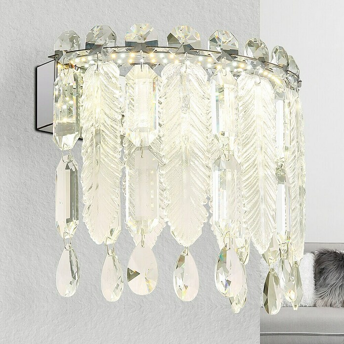 Globo Klunka Zidna LED svjetiljka  (12 W, D x Š x V: 10 x 28 x 24,5 cm, Srebrna, Topla bijela) | BAUHAUS