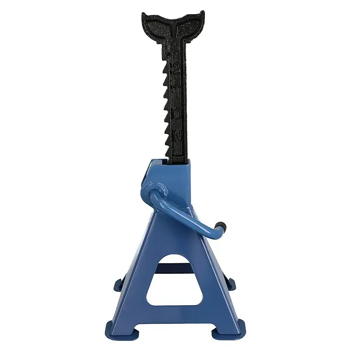 UniTEC Profi Unterstellbock - Teleskopierbar: 26,5 cm - 42 cm, Automatisches Einrasten - Blaue 2-Tonnen-Rangierwagenheber mit Ratschenverriegelung für sicheres Anheben. Robust und zuverlässig für Autoreparaturen.
