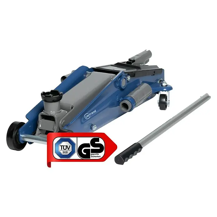 UniTEC Hydraulischer Rangierwagenheber SUV - Hubhöhe: 150 mm - 530 mm - Wagenheber mit TÜV- und GS-Siegel für geprüfte Sicherheit beim Anheben von Fahrzeugen.
