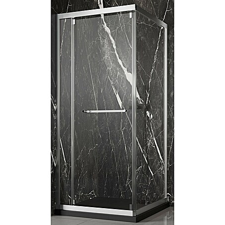 Camargue Eckdusche Verona (L x B x H: 90 x 90 x 195 cm, Silberglanz)