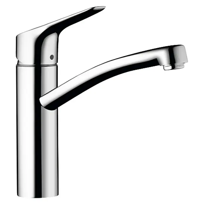 Hansgrohe MySport Grifo de cocina M - Cromo, Brillante - Elegante grifo mezclador monomando cromado con caño curvo, perfecto para baños y cocinas modernas por su diseño.