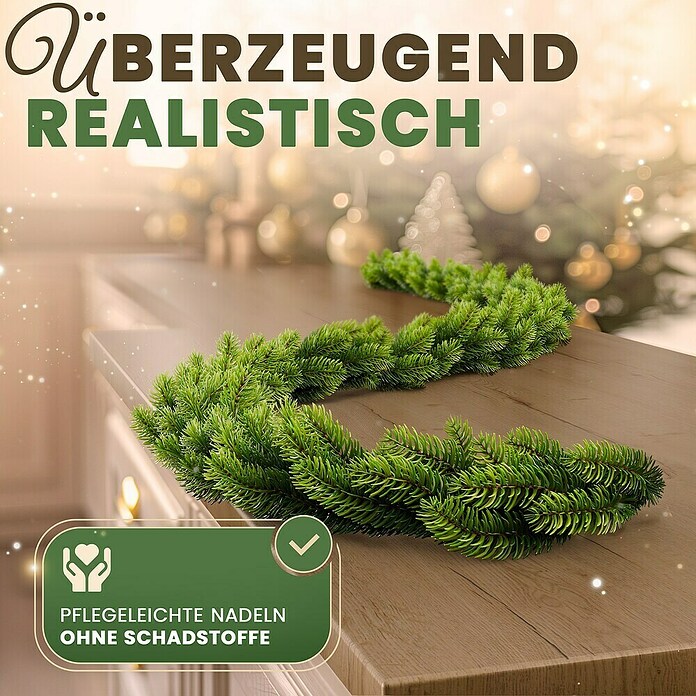 ArtiTree Girlande (Grün, Kunststoff, Ohne LED-Beleuchtung, 500 cm) | BAUHAUS