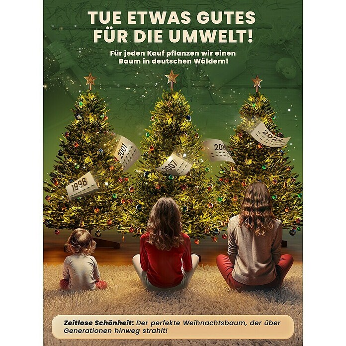 ArtiTree Künstlicher Weihnachtsbaum Nordfichte LED (Höhe: 210 cm, Grün, LED-Beleuchtung) | BAUHAUS