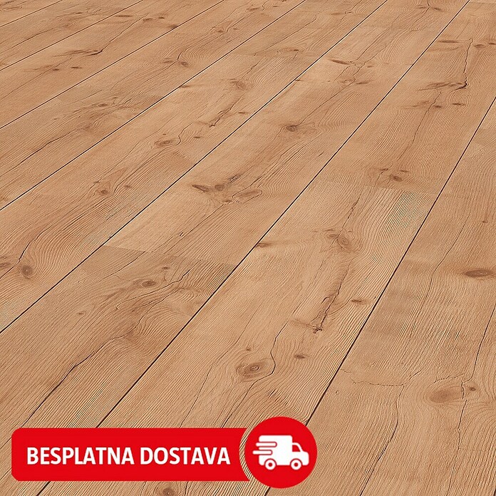 Laminat Pinija (1.285 x 192 x 8 mm, Rustikalni pod)