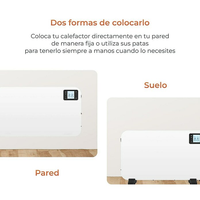 Ksix Convector inteligente Magma (2.000 W, 26 x 38,8 x 60 cm, Color: Blanco) | BAUHAUS