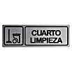 Rótulo (Plateado/Negro, Sala de limpieza)
