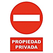 Cartel (Rojo/Blanco, Propiedad privada)