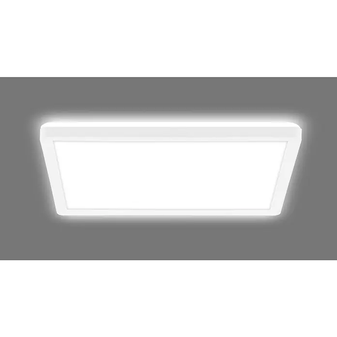 Brilo LED-Deckenleuchte Cutcase - 18 W, L x B x H: 29,3 x 29,3 x 3 cm, Weiß, Neutralweiß - Weiße LED-Deckenleuchte mit moderner quadratischer Form, die ein helles, gleichmäßiges Licht für jeden Raum bietet.