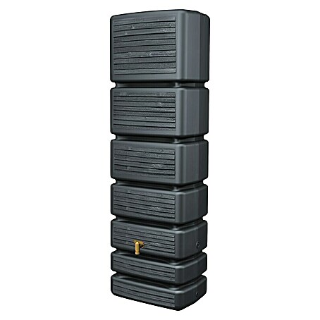 4rain Regenspeicher Slim Wood (350 l, Graphitgrau, 1 Stk.)