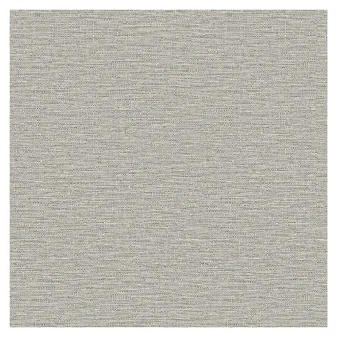 Papel pintado Liso texturado - Gris, 10 x 0,53 m - Primer plano de una tela gris claro con textura. Ideal para tapicería o fines decorativos con su fino patrón de tejido.