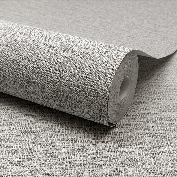 Papel pintado Liso texturado (Gris, 10 x 0,53 m) | BAUHAUS
