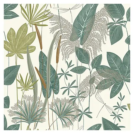 Papel pintado Hojas