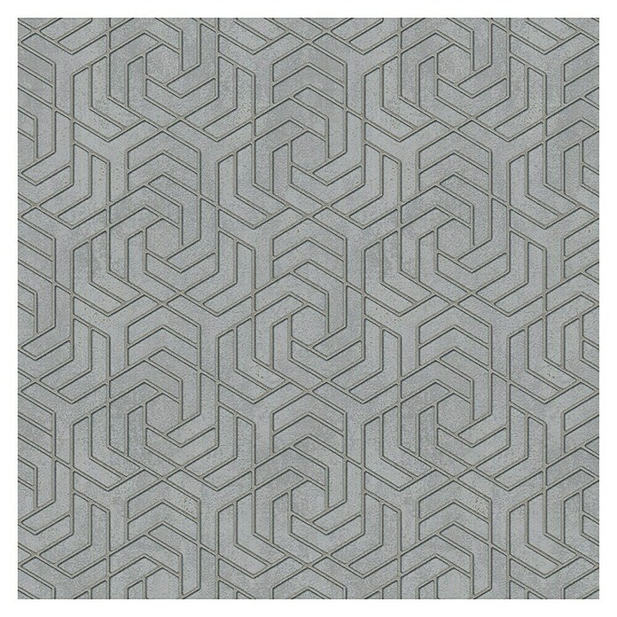 Papel pintado Geométrico (Gris, 10 x 0,53 m) | BAUHAUS