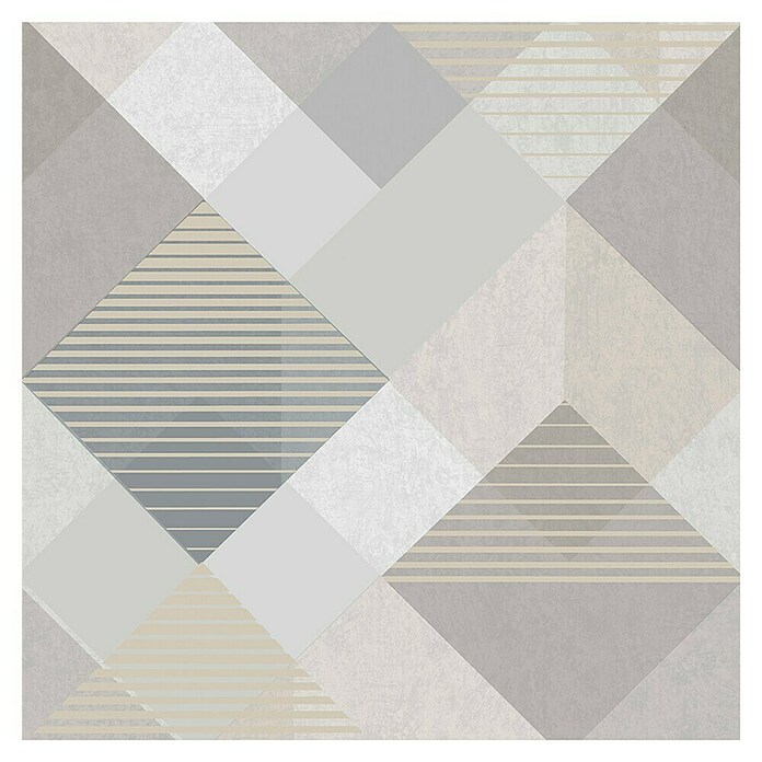 Papel pintado Geométrico rombos (Gris, 10 x 0,53 m) | BAUHAUS