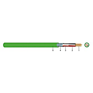 Installationskabel Busleitung J-Y ST Y 2x2x0,8 (Länge: 50 m, Grün)