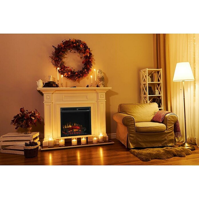 Dimplex Chimenea eléctrica Optiflame (1.400 W, Negro, L x An x Al: 18 x 58,4 x 51,9 cm) | BAUHAUS