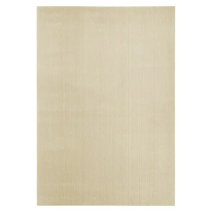 Fellteppich Arezzo - Creme, 170 x 120 cm, 100 % Polyester - Nahaufnahme eines beigen Teppichs mit dezenter Textur, ideal für Wohn- und Schlafräume.