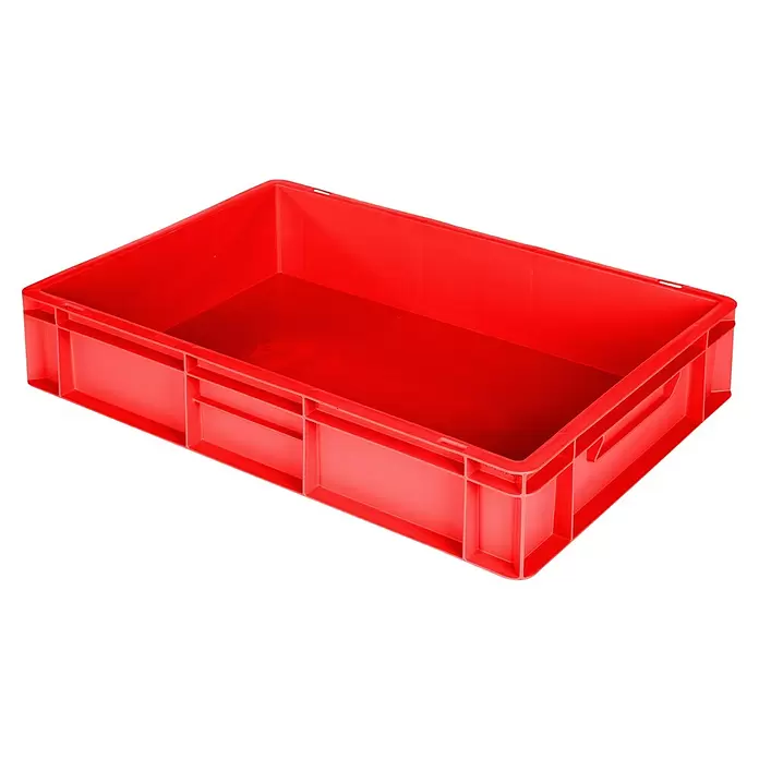 BAUHAUS Eurobox - 20 l, L x B x H: 60 x 40 x 12 cm, Rot - Rote rechteckige Kunststoff-Lagerkiste.