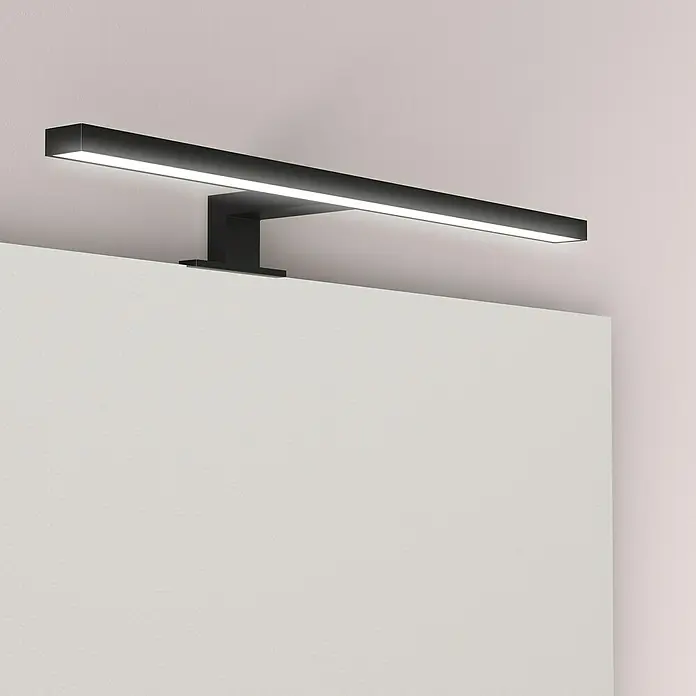 Artysan Aplique LED para espejo - 4,71 W, 11,5 x 50 x 6,7 cm, Negro - Moderna lámpara de pared LED negra para baño fijada sobre un espejo, que proporciona una iluminación brillante y uniforme.\n