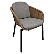 Sunfun Gartenmöbel-Set Solo (7 -tlg., Aluminium/Sintered Stone/Polyrattan/Polyester, Night-Grey/Braun, Ausziehbar) | BAUHAUS