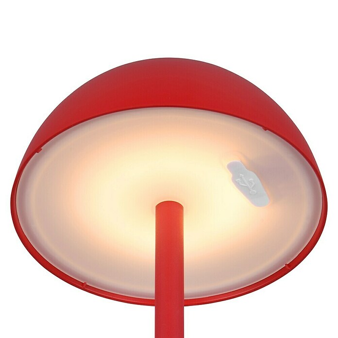 Trio Lighting Led-tafellamp Ricardo - oplaadbare lamp (1,7 W, Rood, Ø x h: 13 x 30 cm) | BAUHAUS