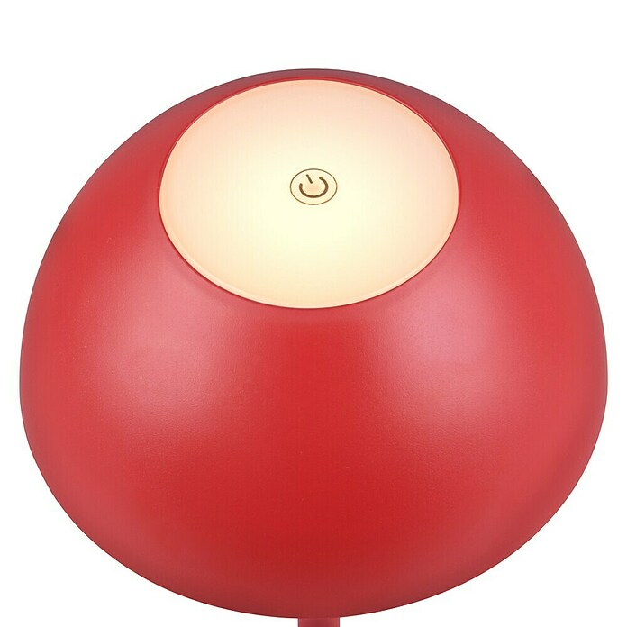 Trio Lighting Led-tafellamp Ricardo - oplaadbare lamp (1,7 W, Rood, Ø x h: 13 x 30 cm) | BAUHAUS