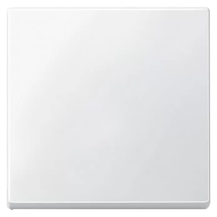 Merten System M Universalwippe 433119 - Polarweiß matt, Kunststoff - Weiße quadratische Platte mit leicht abgerundeten Ecken und einer glatten, matten Oberfläche.